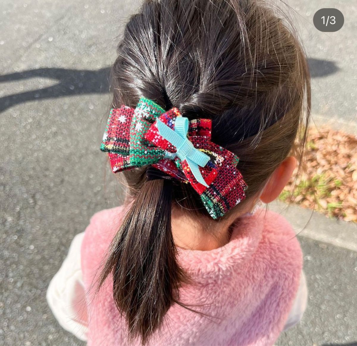 クリスマス　キッズ　ヘアゴム　リボン　可愛い　子ども　高見え ヘアアクセサリー