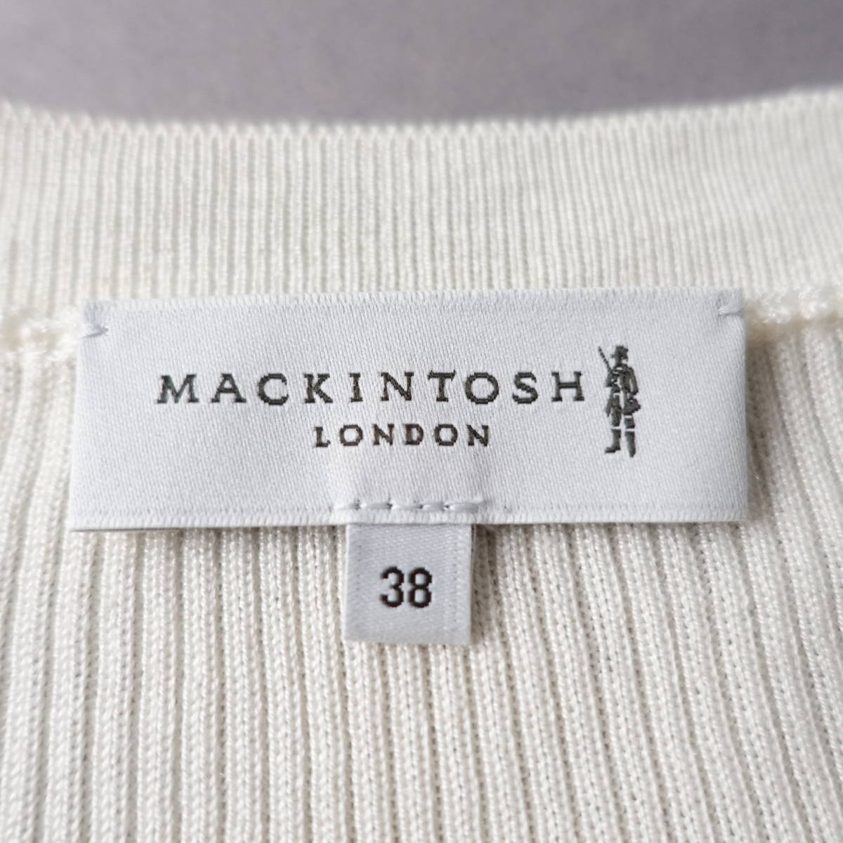 * прекрасный товар *MACKINTOSH LONDON/ Macintosh London /38/ сделано в Японии / шелк кардиган / "теплый" белый / белый / женский / tops 