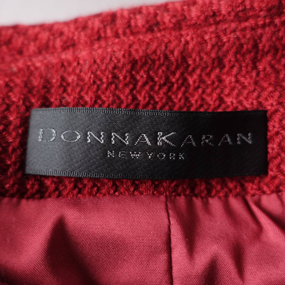 DONNAKARAN/ Donna Karan /JPN11/ Italy made / wool 100% jacket / red / red / lady's 