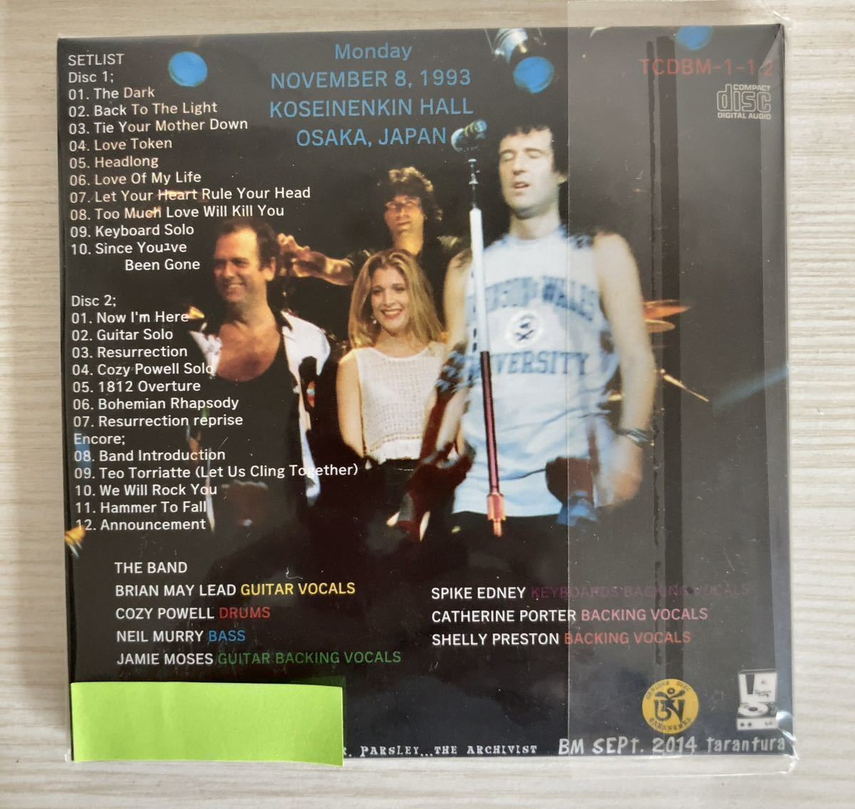 1000円スタート★ TARANTURA / The Brian May Band - Since You've Been Gone / 1993年11月8日 大阪公演 ★_画像2