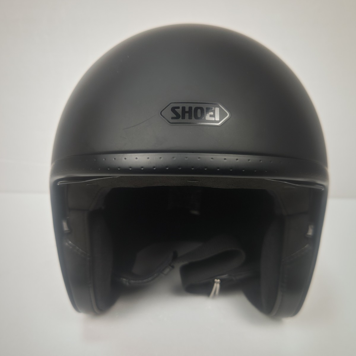 【送料無料】SHOEI ショーエイ JOヘルメット ジェットヘルメット Lサイズ マットブラック 黒 スモークシールド 収納袋付き バイク J・O_画像2