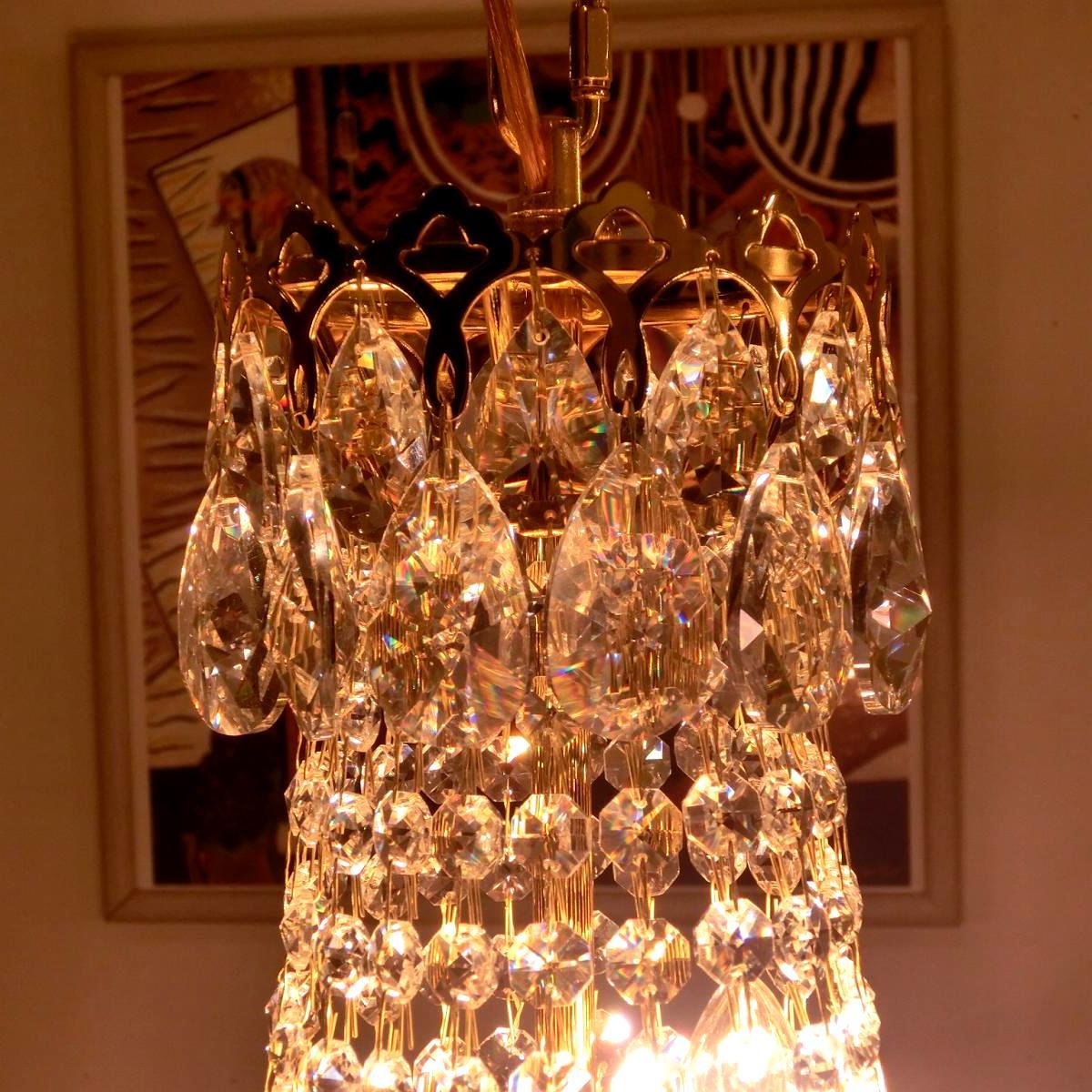 クリスタルエンパイヤシャンデリア　14灯　ゴールド　アーム付き　帝国スタイル　W60 4WLED_画像3