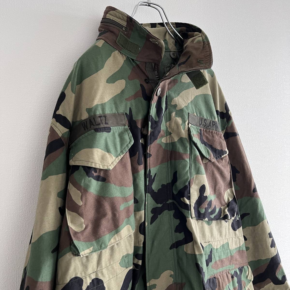 90s US.ARMY M65フィールドジャケット ウッドランドカモ LARGE-SHORT_画像3