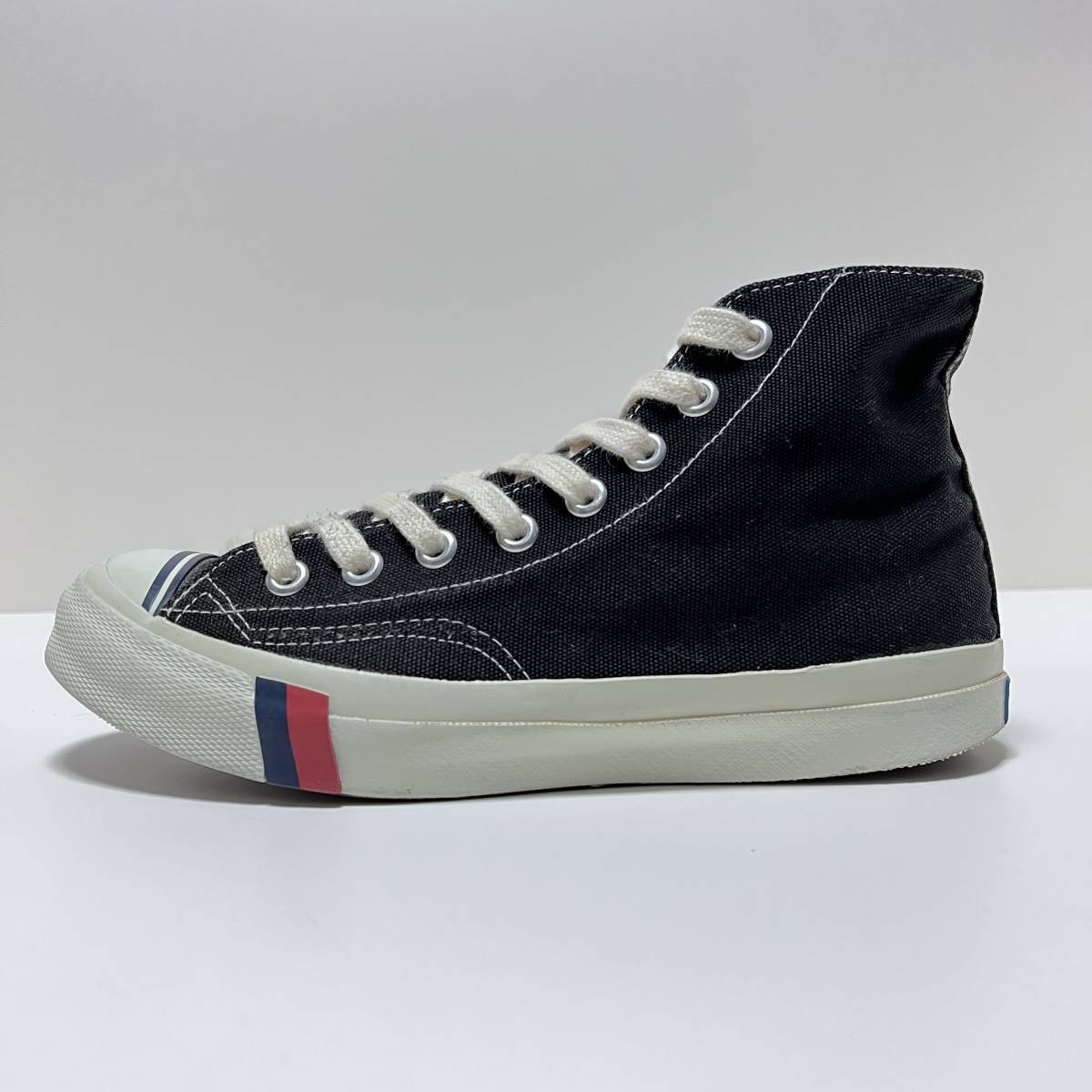 90s PRO-Keds プロケッズ 韓国製 ロイヤルハイカット ブラックキャンバス スニーカー 7 1/2 25.5cm_画像2