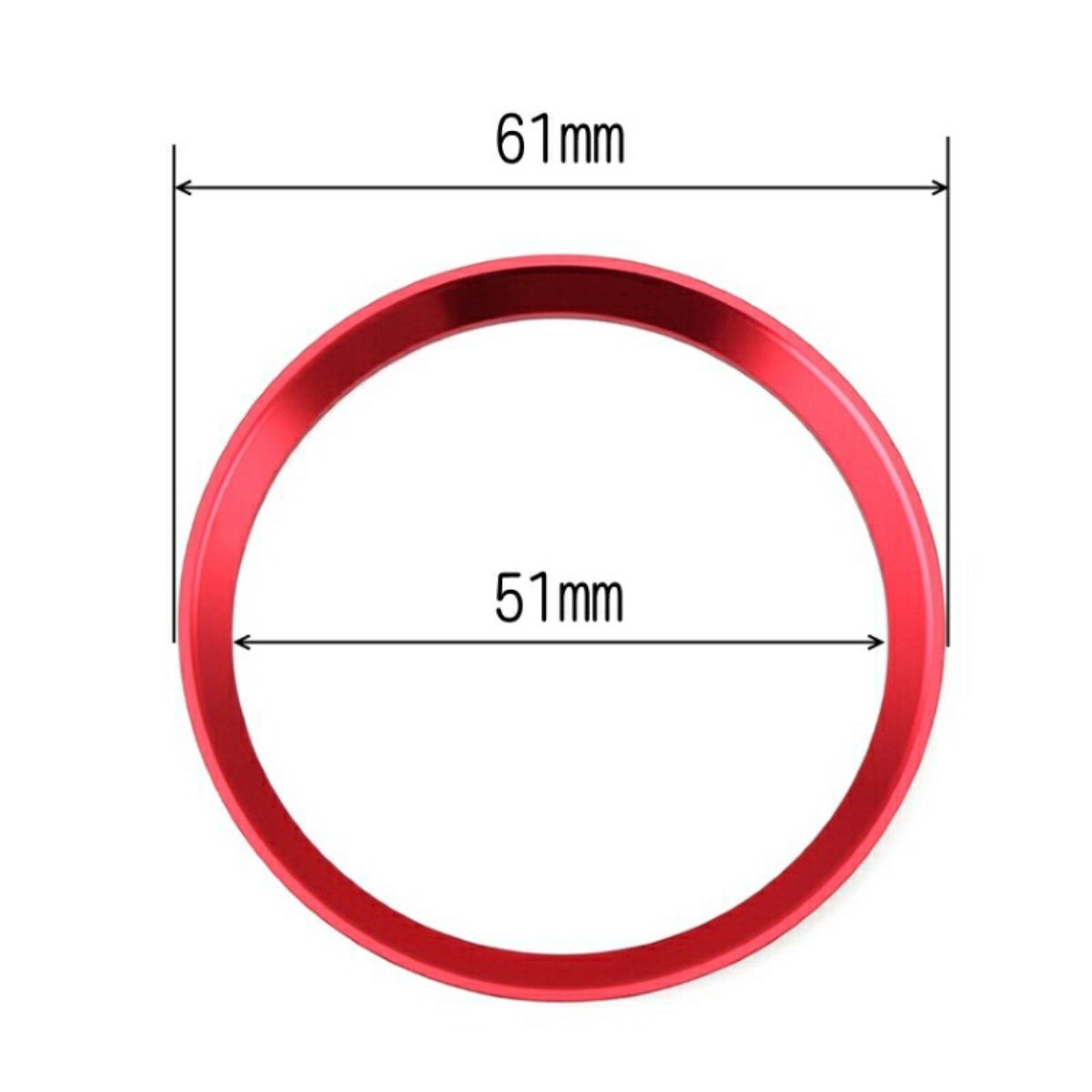 メルセデスベンツ ステアリング エンブレム リング 両面テープ付き　51mm 青色