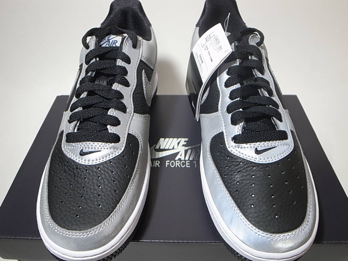 【送料無料 即決】NIKE AIR FORCE 1 Bシルバースネーク26.5cm US8.5新品 3Mリフレクティブ SILVER SNAKE黒蛇エアフォース1ヘビ柄DJ6033-001_画像5