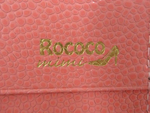 【即決】新品 Rococo 革製 レディース長財布　牛革型押　※送料無料　未使用・美品　ピンク　ロココ_画像5