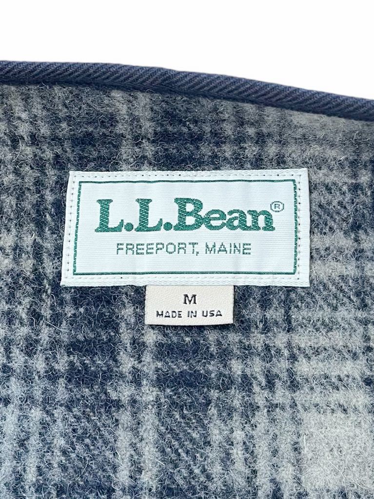 ●●vintage us製 L.L.Bean エルエルビーン マッキーノベスト M グレーxネービー系●●の画像4