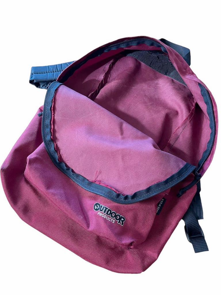 **vintage us производства OUTDOOR PRODUCTS Outdoor Products рюкзак рюкзак темно-красный **