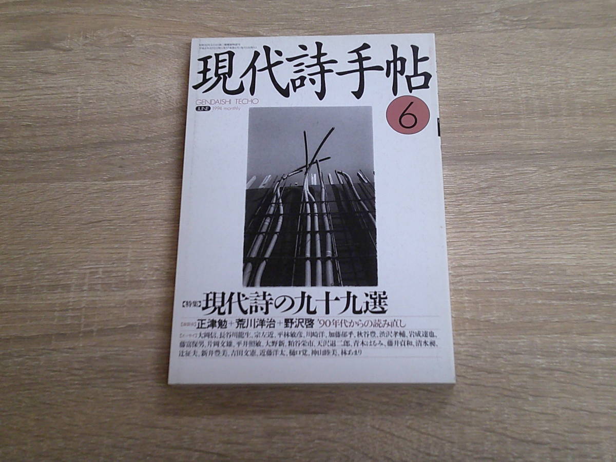 現代詩手帖　1994年6月号　現代詩の九十九選　正津勉　荒川洋治　野沢啓　’90年代からの読み直し　う982_画像1