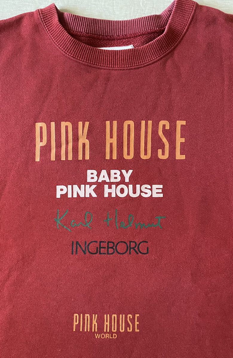 PINK HOUSE Pink House 80s 90s тренировочный футболка предприятие Logo 