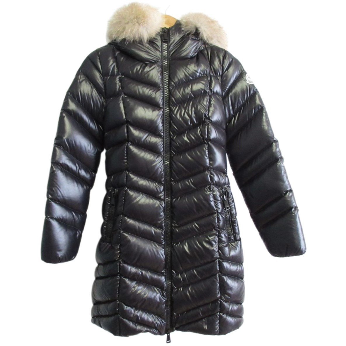 高品質の人気 美品 MONCLER ブラック 0 ダウンコート ロングダウン