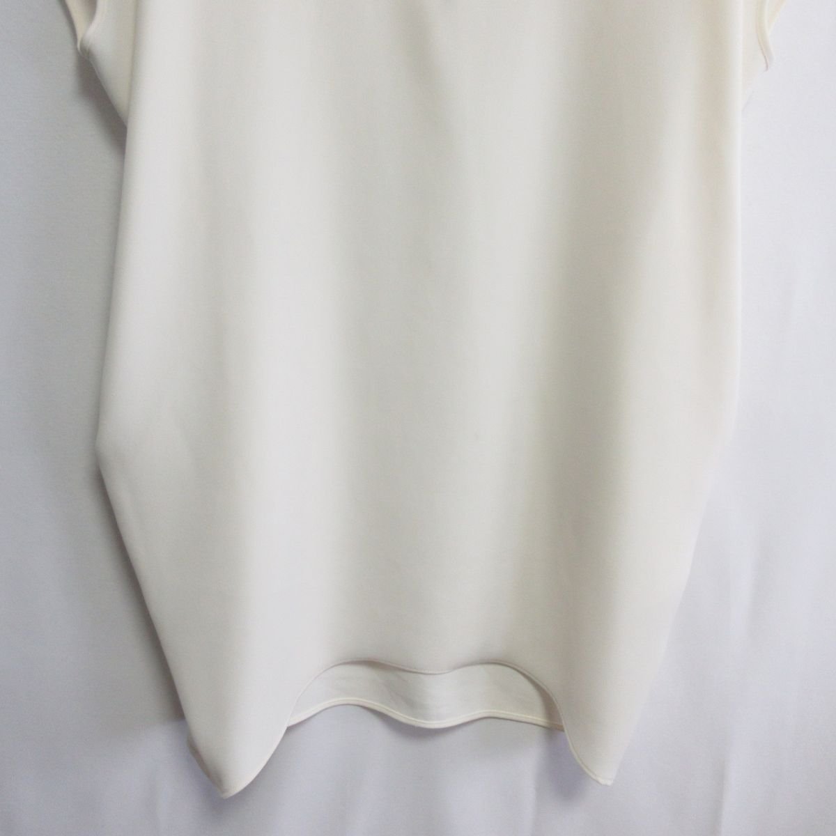 美品 20SS YOKO CHAN ヨーコチャン Dolman-sleeve Dress ひざ丈 ストレッチ ワンピース ドレス F ホワイト_画像4