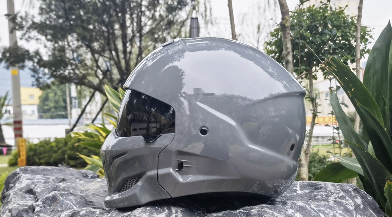 新品　バイクヘルメット　ハーフヘルメット フルフェイスヘルメット　レーシング組立式顎部分着脱できる　グレー　 サイズ：Ｌ_画像5