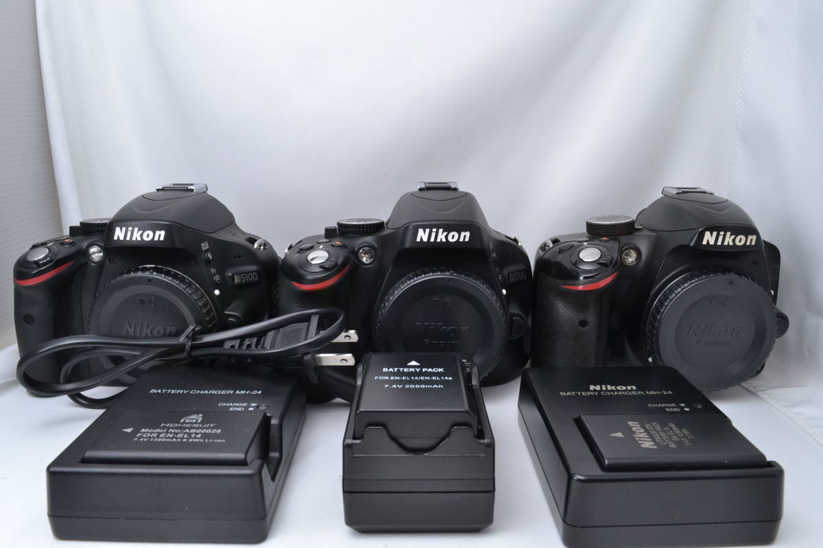 Nikon ニコン　D5100　D3200　ジャンク品　合計３台セット_画像1