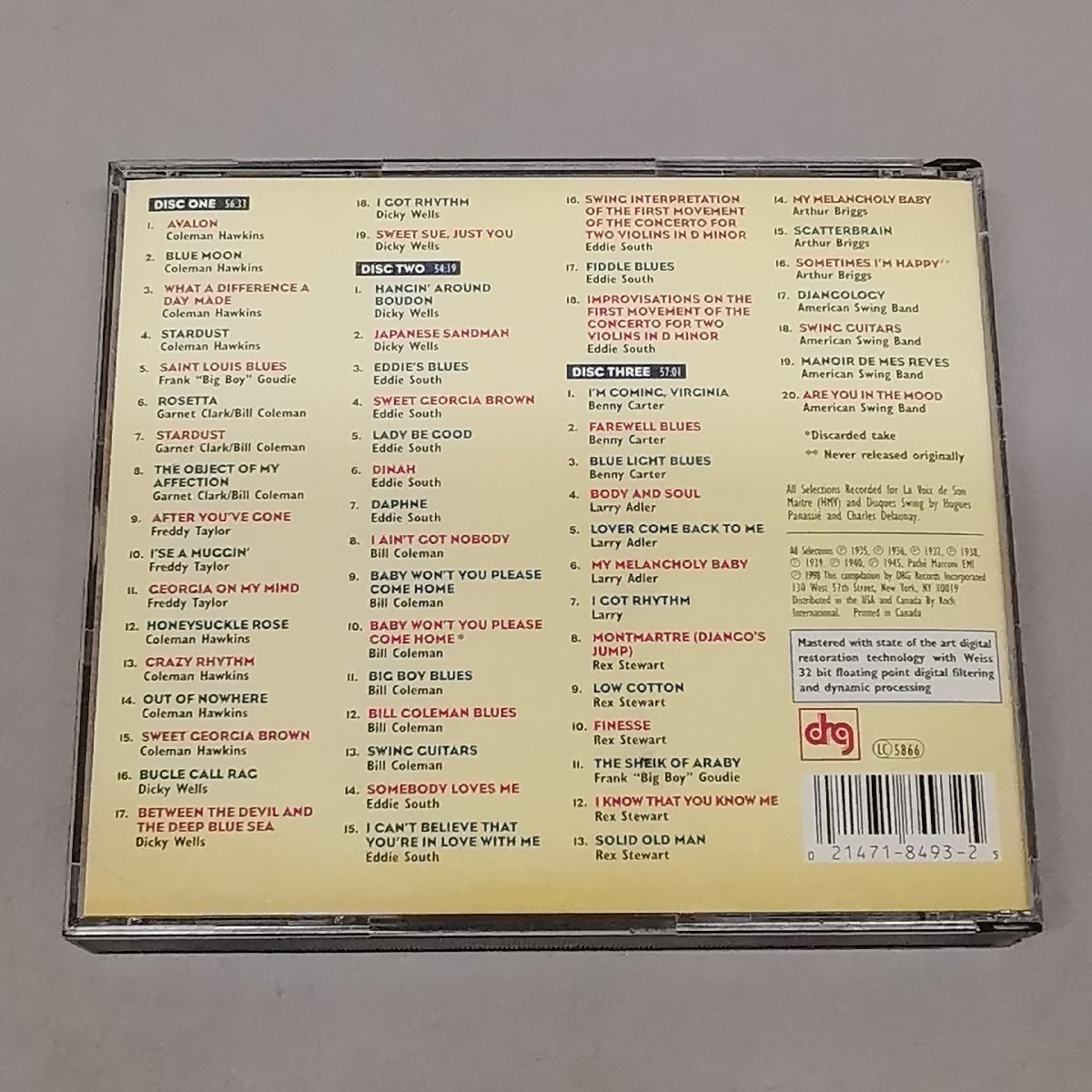 CD3枚組 DJANGO REINHARDT / DJANGO WITH HIS AMERICAN FRIENDS 3CD ジャズ Z4175_画像2
