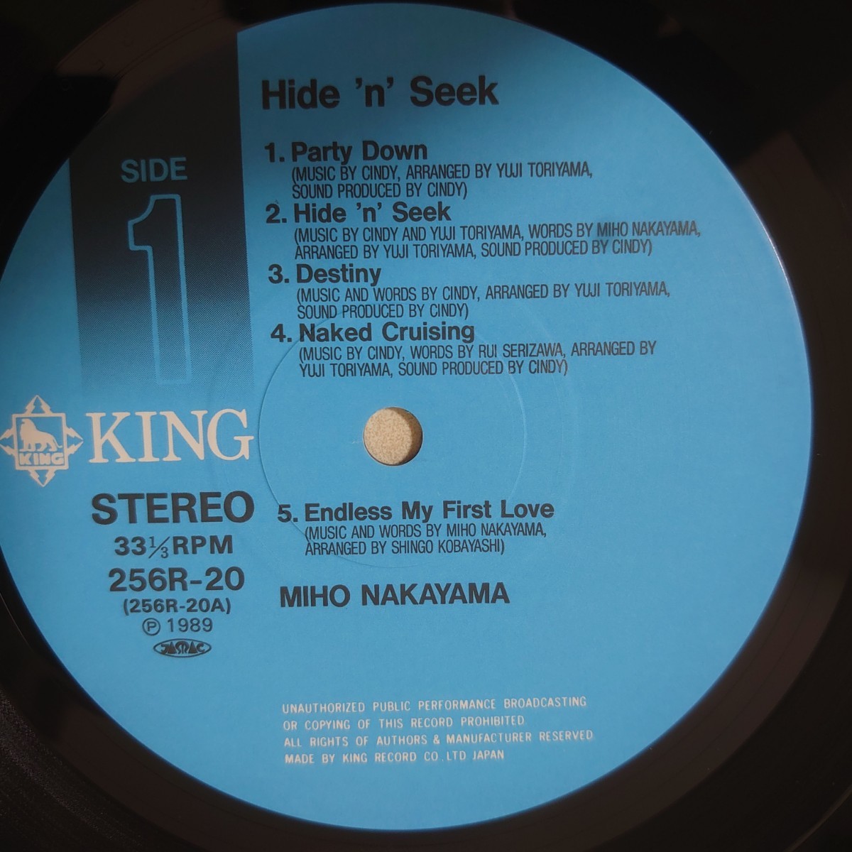 LP☆中山美穂/Hide'n' Seek[帯付/オリジナル盤/和モノ/256R20/税込