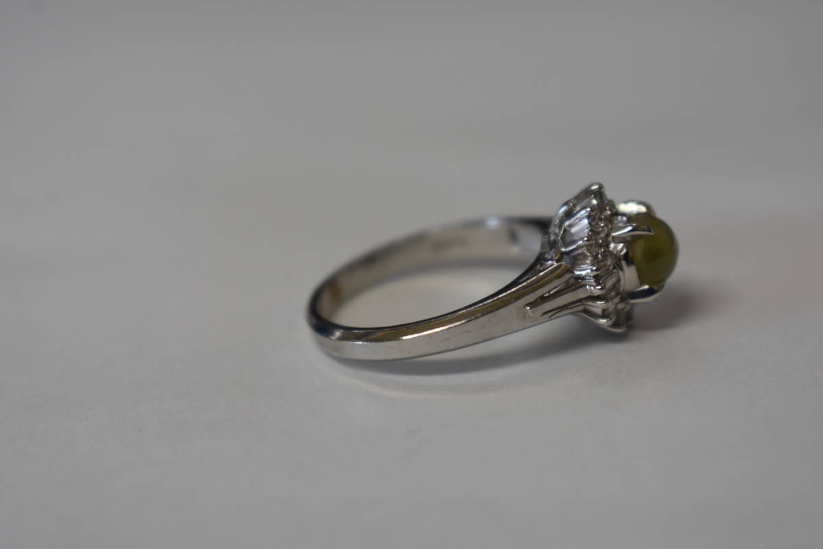 うぶ品　Pt900刻印 ダイヤモンド、石付リング プラチナ 指輪　約5.6g　_画像3