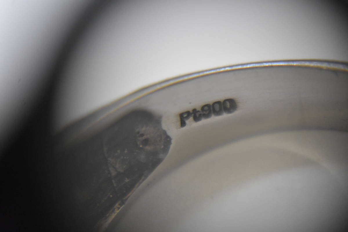 うぶ品　Pt900刻印 ダイヤモンド付リング プラチナ 指輪　約8.2g　_画像5