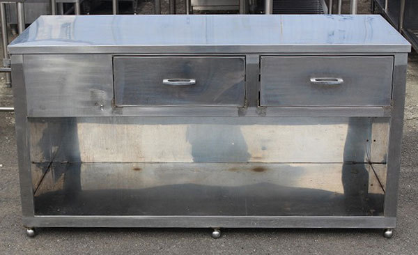 wz8174 ステンレス 作業台 テーブル 調理台 幅1500mm 引出し付き 中古 厨房設備 飲食店_画像2