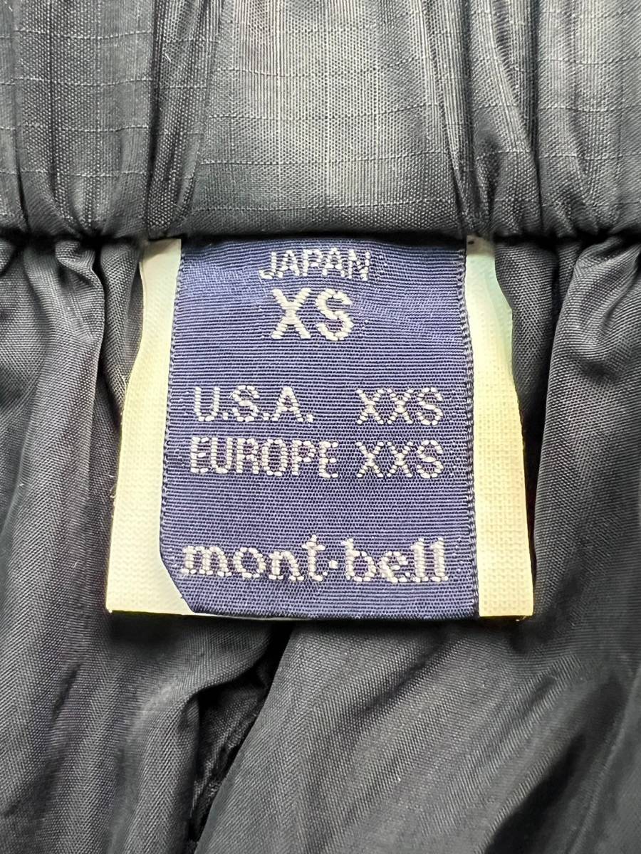 Wk939 正規品 mont-bell モンベル ベンティスカダウンパンツ キルティング ダウン90%入り 軽量 黒 ロゴ刺繍 ウエストゴム入り ユニセックス_画像7