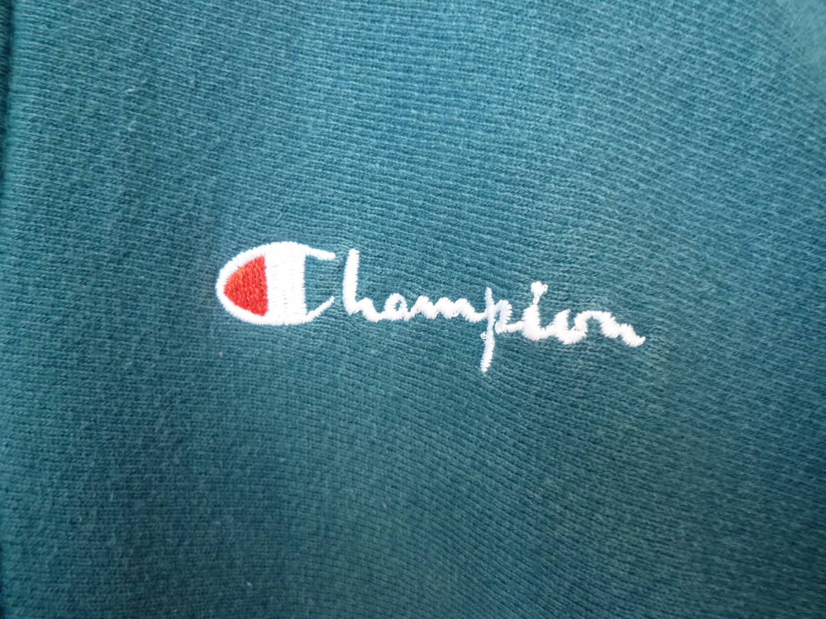 【レアデザイン】90s USA製 champion チャンピオン リバースウィーブスナップカーディガン REVERSE WEAVE ブルー スウェットシャツ 70s 80s_画像3