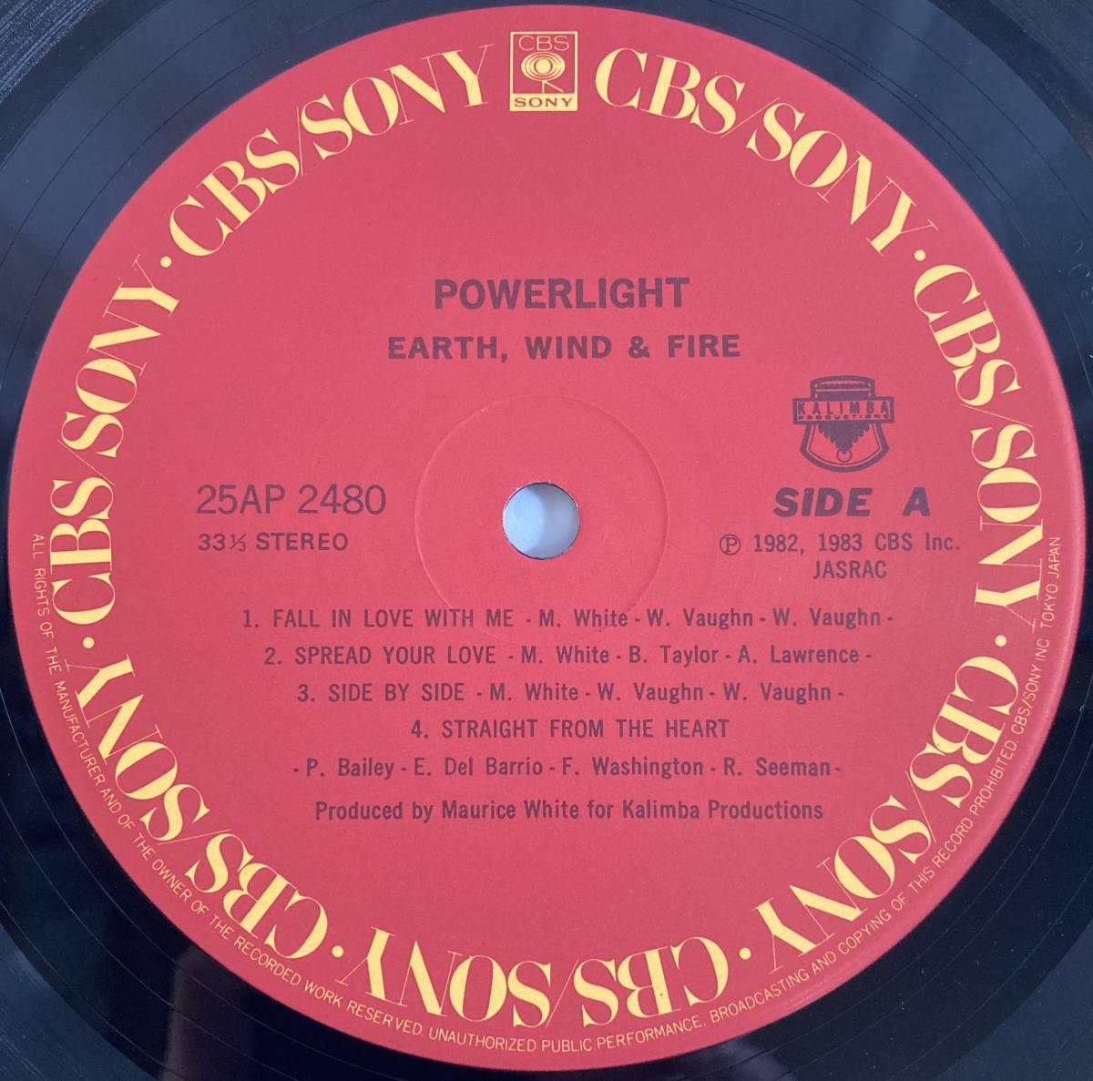 アース・ウインド＆ファイアー (Earth Wind & Fire) / 創世記 Powerlight 国内盤LP CS 25AP 2480 STEREO 帯付き_画像4