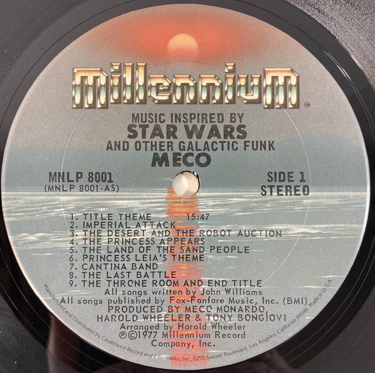 ミーコ (Meco) / Music Inspired By Star Wars And Other Galactic Funk 米盤LP Millennium MNLP 8001Cutout_画像4