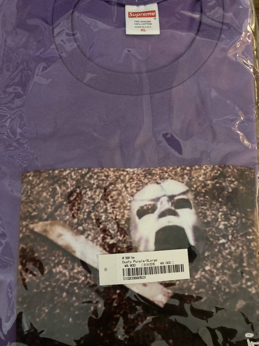 送料無料 新品 XL Supreme MF DOOM Tee Dusty Purple 紫 パープル シュプリーム Tシャツ