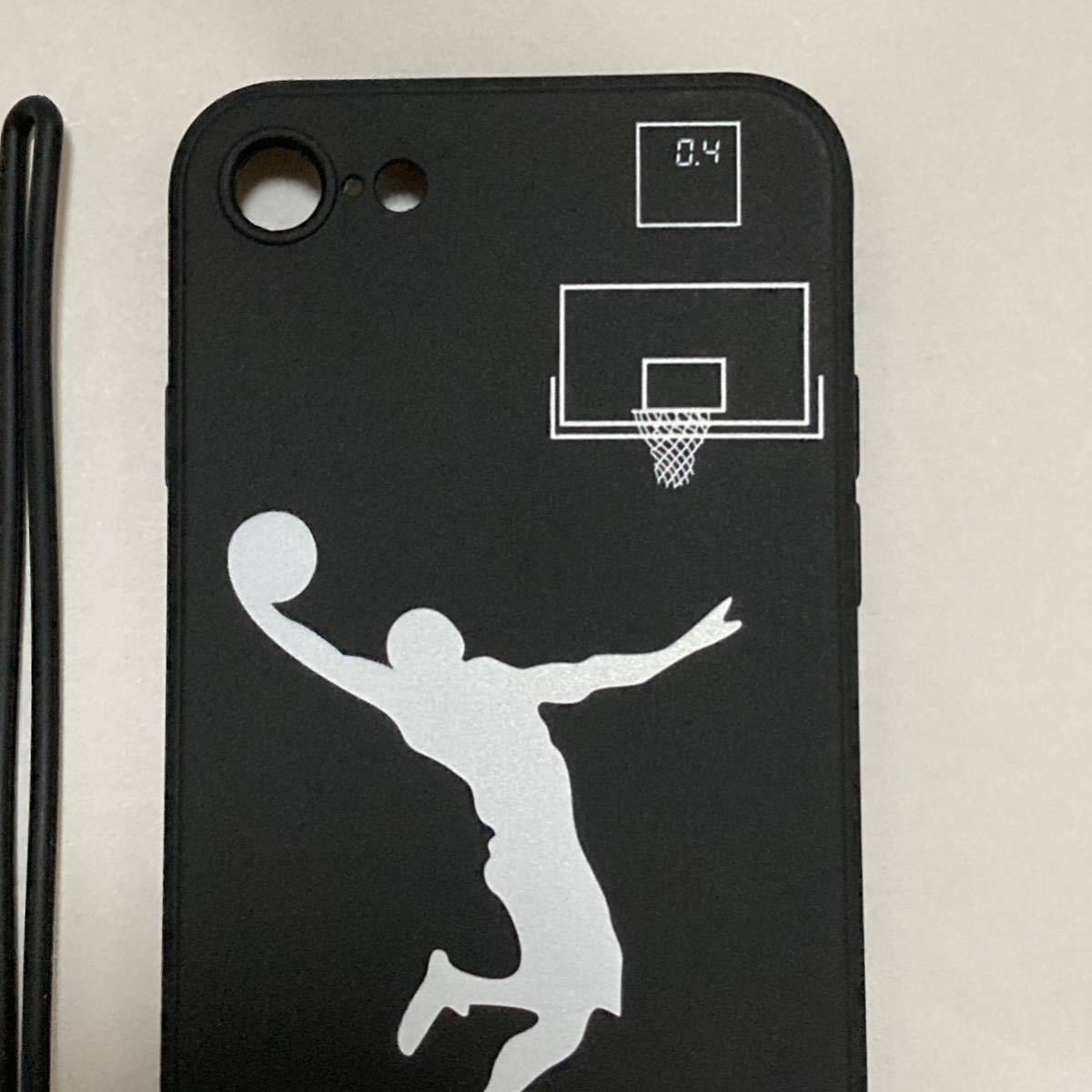 新品 iphoneケース　7/8/SE2.3用 バスケ柄 バスケットボール かっこいい ストラップ付 日本代表の応援に 部活 スラムダンク_画像3