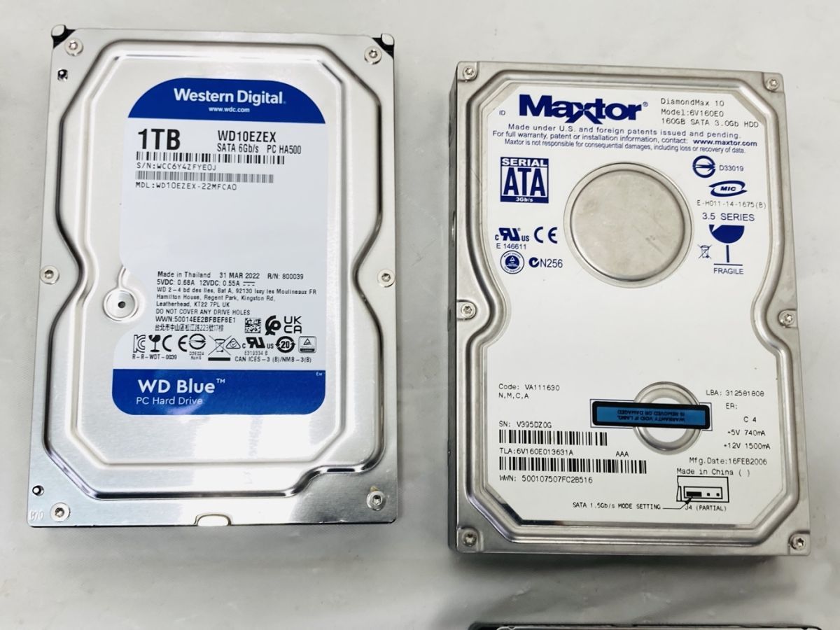 未使用 SSD HDD まとめ セット SEAGATE WD 1TB 500GB II-231114004_画像2