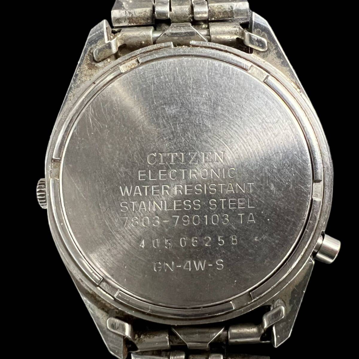 【KF0727】CITIZEN 7803-790103 ELECTRONIC COSMOTRON コスモトロン 電磁テンプ式 デイデイト 腕時計 シチズン_画像2