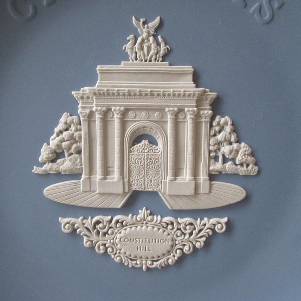 イギリス製 Wedgwood ウェッジウッド ジャスパーウェア クリスマスプレート 1984年記念 英国 plate 1238sc_画像6