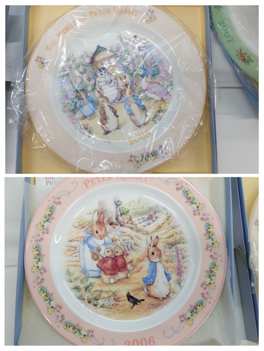 ウェッジウッド ピーターラビット イヤープレートカトラリー セット 2005〜2013 絵皿 洋食器 WEDGWOOD プレート スプーン フォーク hgs121_画像2