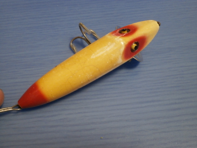 ☆6a, 希少サイズ　Baby Vamp　ベビーサイズ　バンプ　Lリグ　WOOD　１００年位前のルアーです　へドン heddon　HEDDON　old OLD　☆_画像7