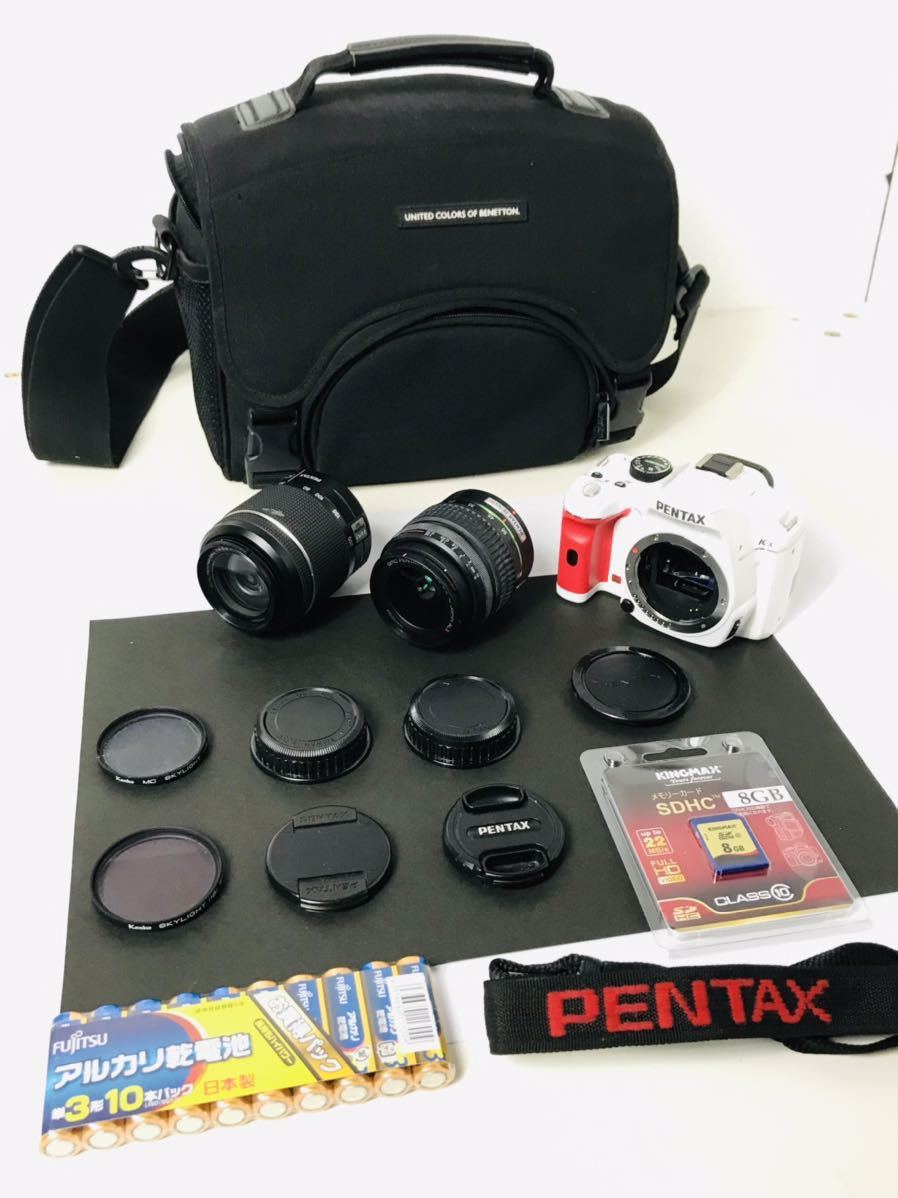 PENTAX K-x ペンタックス デジタル一眼レフカメラ デジカメ ダブルレンズ 単三電池駆動 動作品_画像1