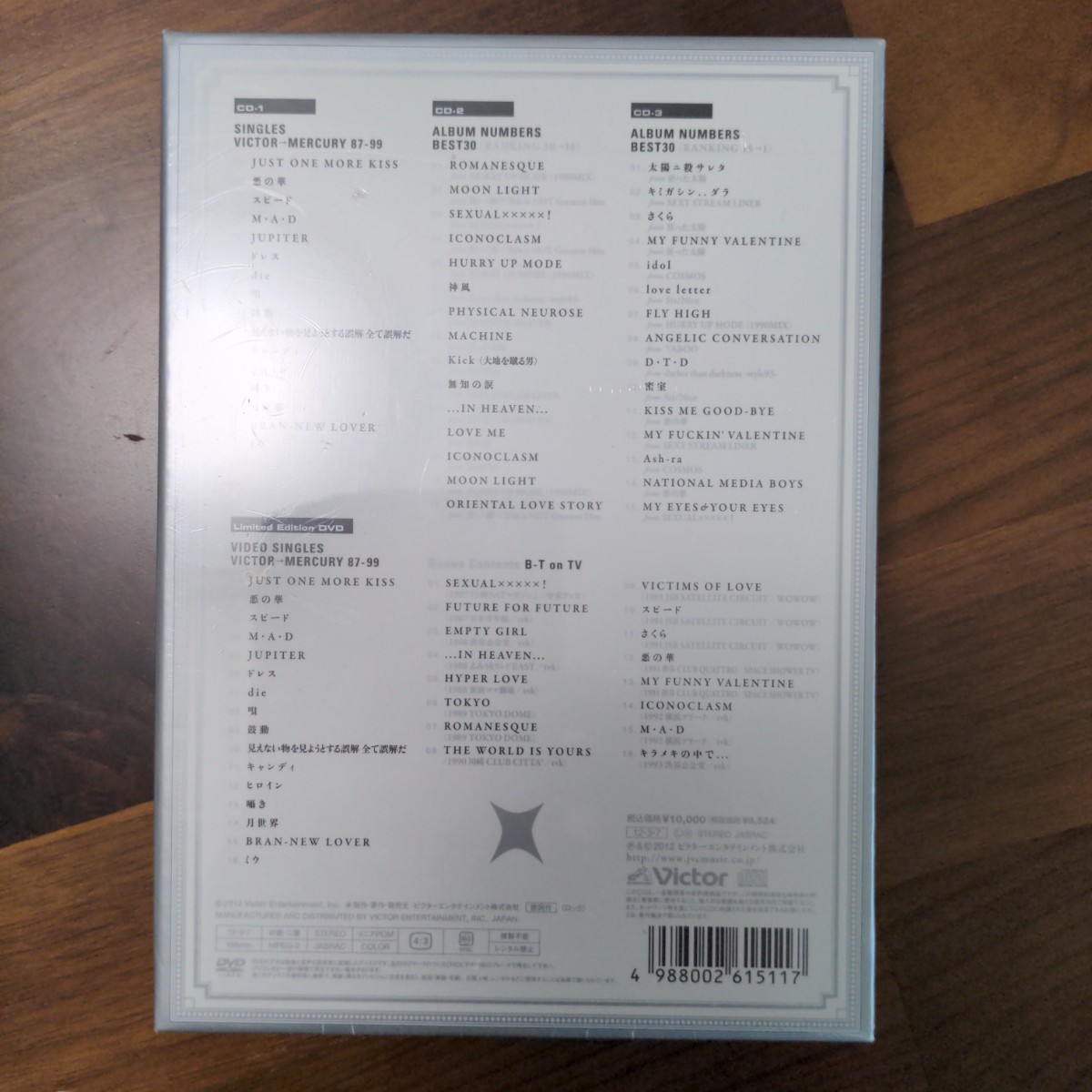 【新品未開封】BUCK-TICK CATALOGUE VICTOR→MERCURY 87-99 初回生産限定BOX CD＋DVD_画像6