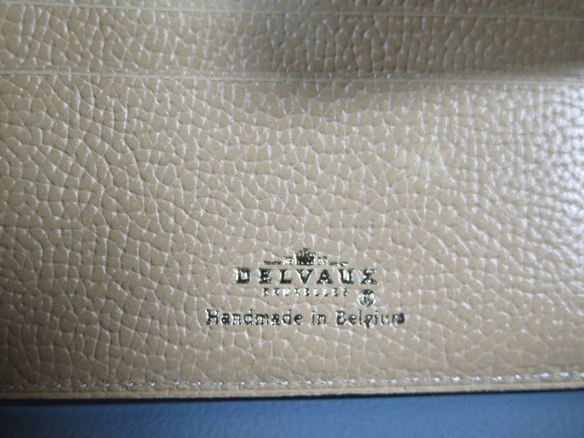 美品 DELVAUX デルヴォー 2つ折り財布 ベージュ★デルボー 財布 レザー 本革 _画像8