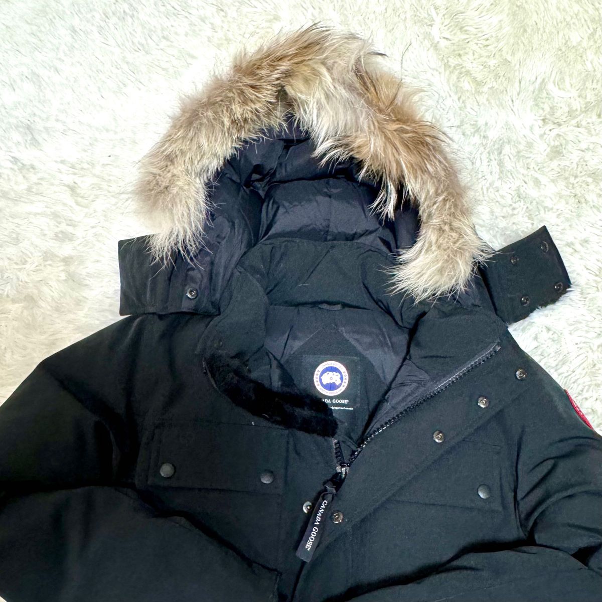 【美品】CANADA GOOSE カナダグース ダウンコート S ブラック 袋付き メンズ レディース ユニセックス ジャケット