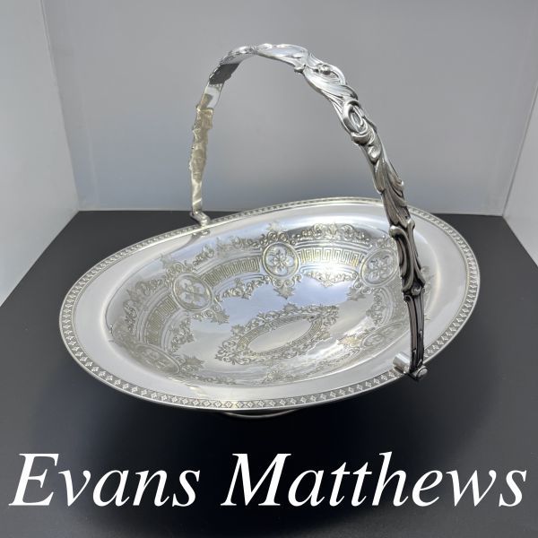【Evans Matthews】ビクトリアンのフルーツスタンド【シルバープレート】
