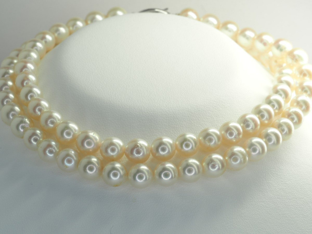 信頼 322 真珠祭り！天然アコヤ本真珠ネックレス 7.5mm～8.0mm珠 真珠