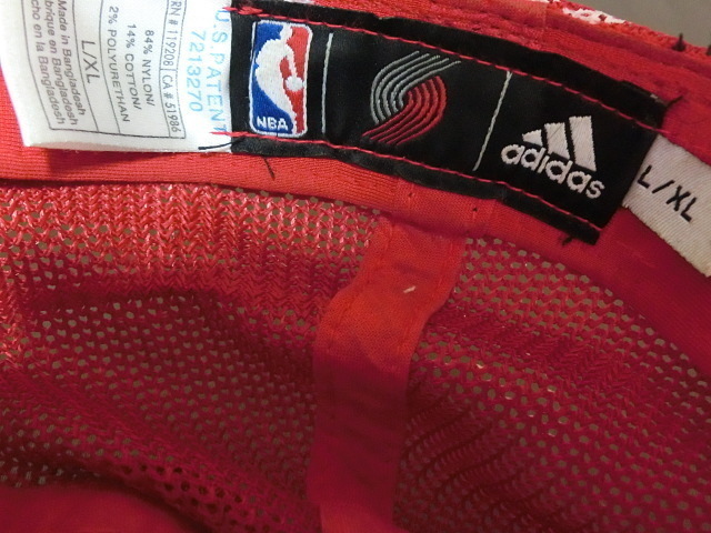 【多少難あり】激レア adidas NBAバスケ ポートランドトレイルブレイザーズ【Portland Trail Blazers】【RIP CITY】ロゴ刺繍入りCAP 中古品_画像8