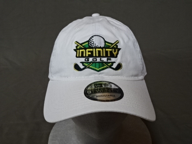 激レア USA購入【NEWERA】製 アメリカ企業モノ オレゴン州 シミュレーションゴルフ店舗【INFINITY GOLF】ロゴ刺繍入りキャップ 中古良品_画像2