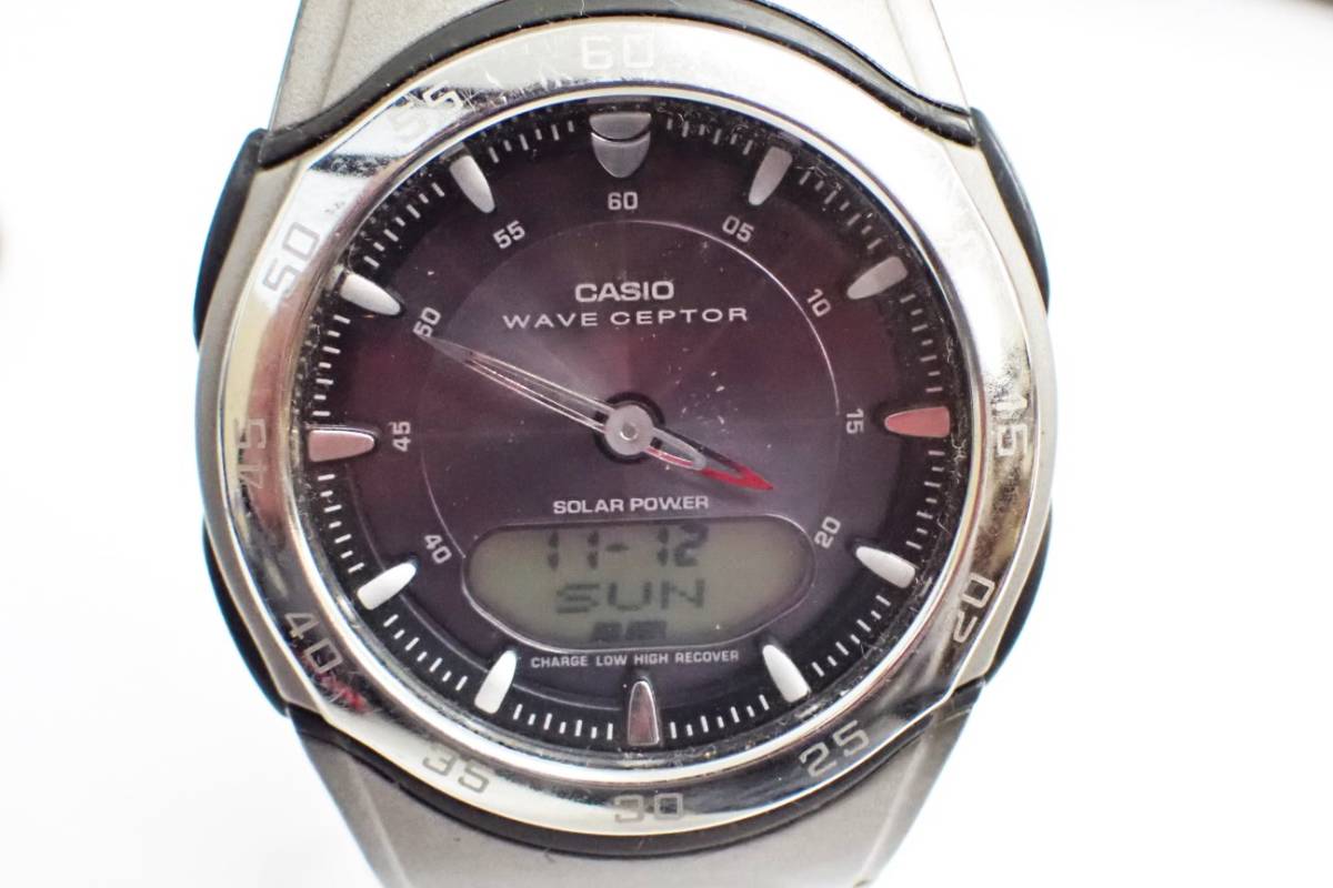 CASIO カシオ WAVE CEPTOR ウェーブセプター WVA-300 2368 電波ソーラー メンズ 腕時計/K12-14_画像1