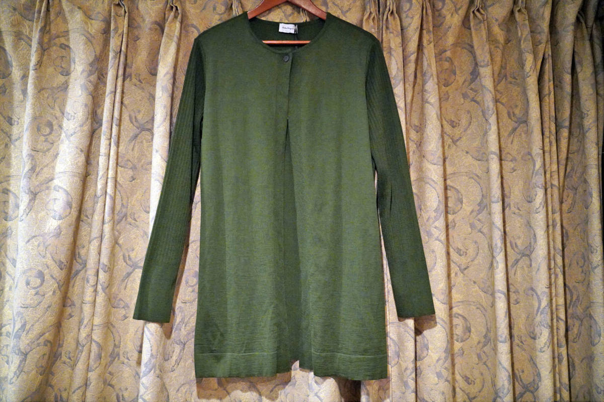  new goods * Salvatore * Ferragamo Salvatore Ferragamo cashmere 70 silk 30 knitted cardigan (S) * lining . beautiful lady's 