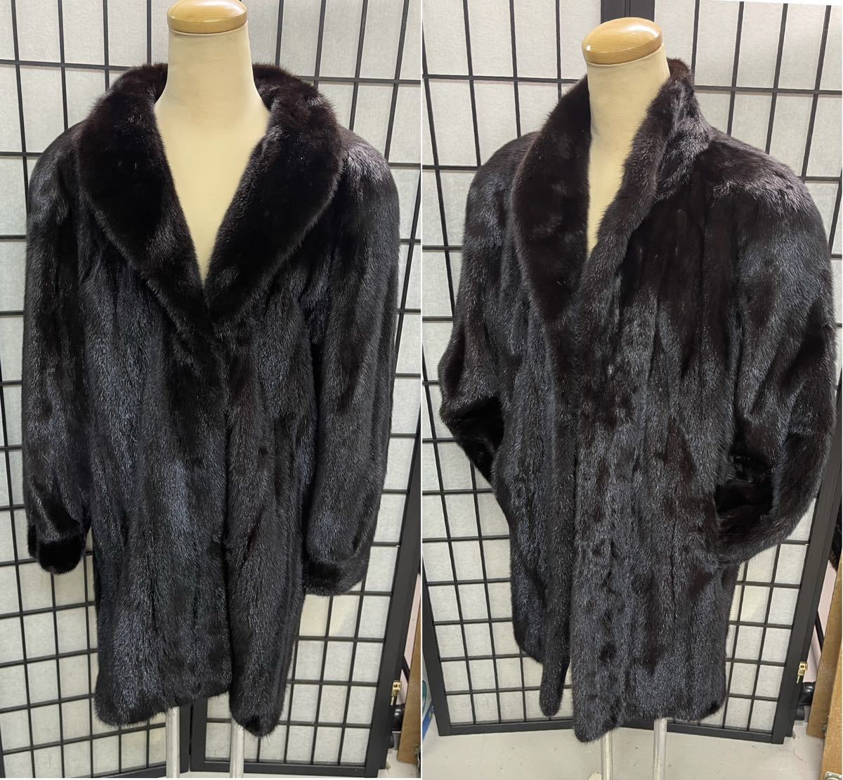 最高級毛皮 Cherminette シェルミネッテ 毛並み綺麗 ブラックグラマ ミンクMINK FUR 毛皮コート ロングコート