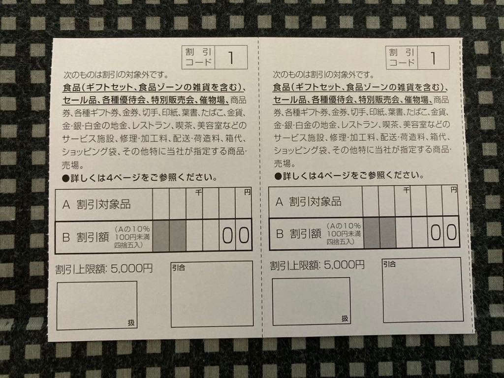 最新 東急株式会社 東急百貨店 渋谷ヒカリエShinQs 株主お買物優待券 10%割引 2枚セット 有効期限2024年5月31日まで 株主優待_画像2