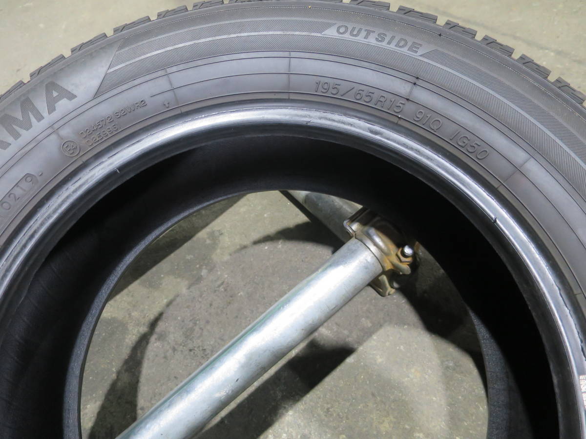 19年製バリ山 195/65R15 91Q ◆ヨコハマ ICE GUARD IG50plus◆ 4本 B1594 スタッドレス_画像9