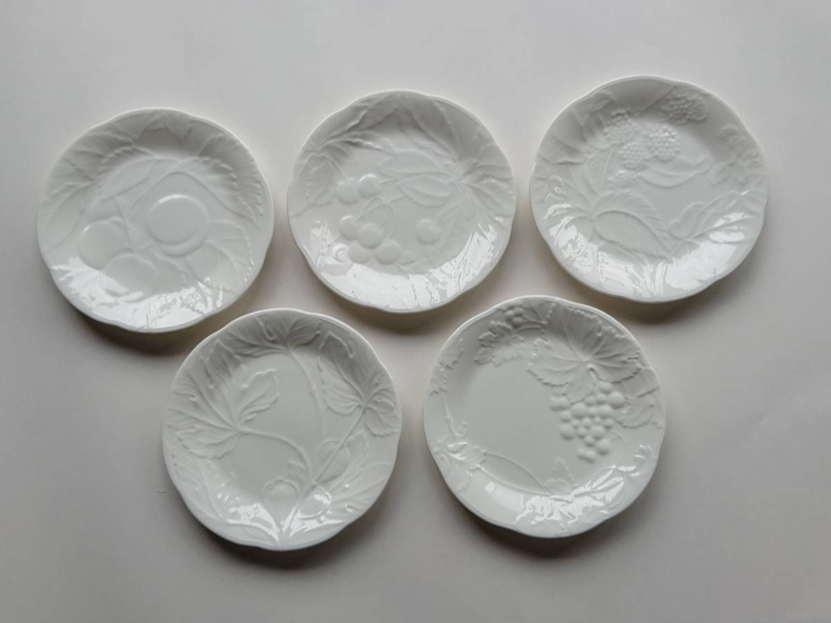 NARUMI BONE CHINA 17cmプレート ５枚セット ケース入り_画像1