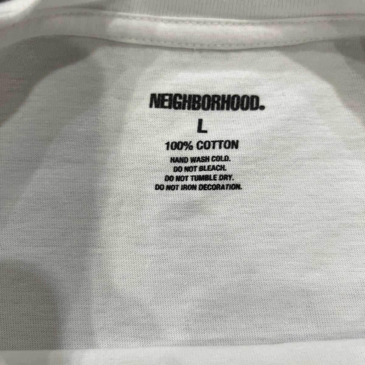 1円スタート　今期　NEIGHBORHOODネイバーフッドロンTシャツLサイズ美品　白　ホワイト_画像3